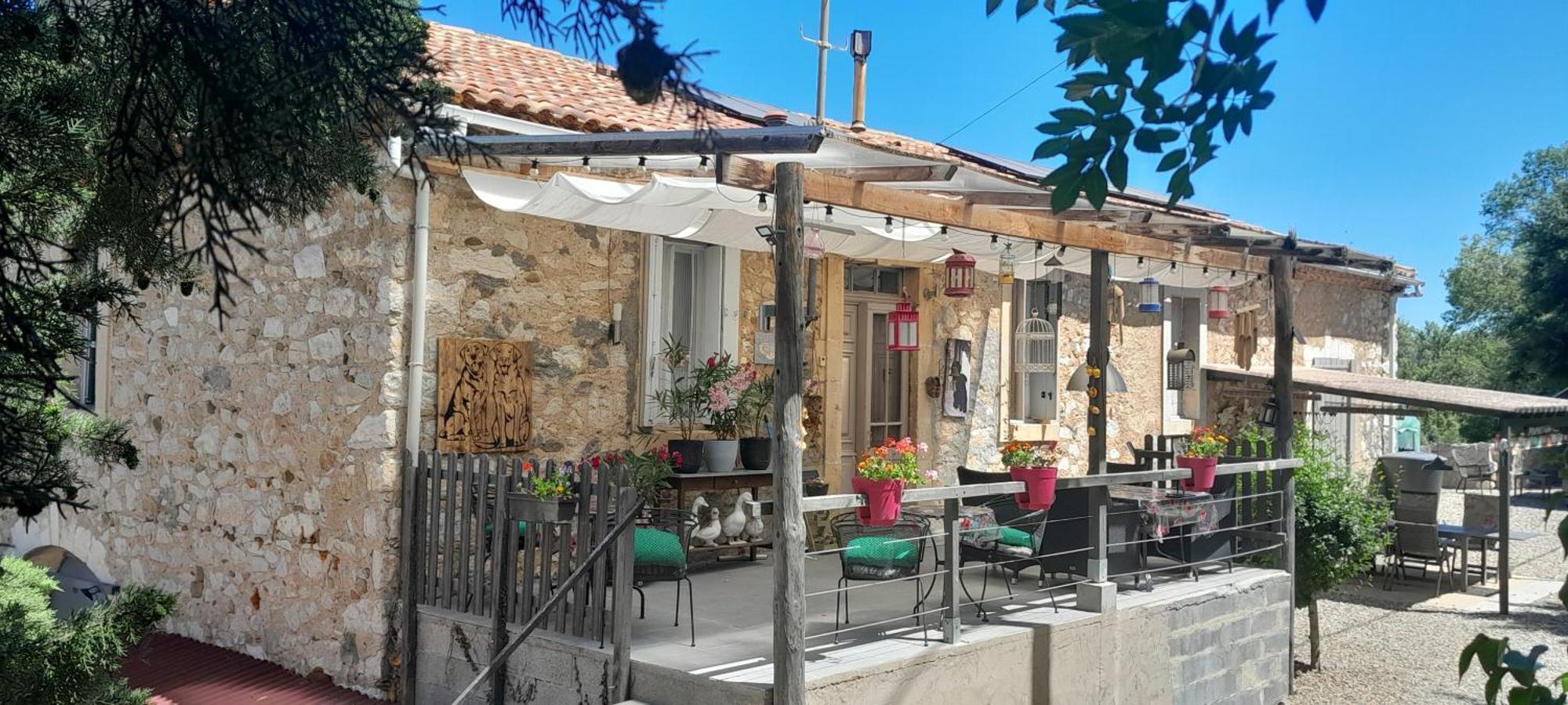Sur La Bonnefooi Panzió Prades-sur-Vernazobre Kültér fotó