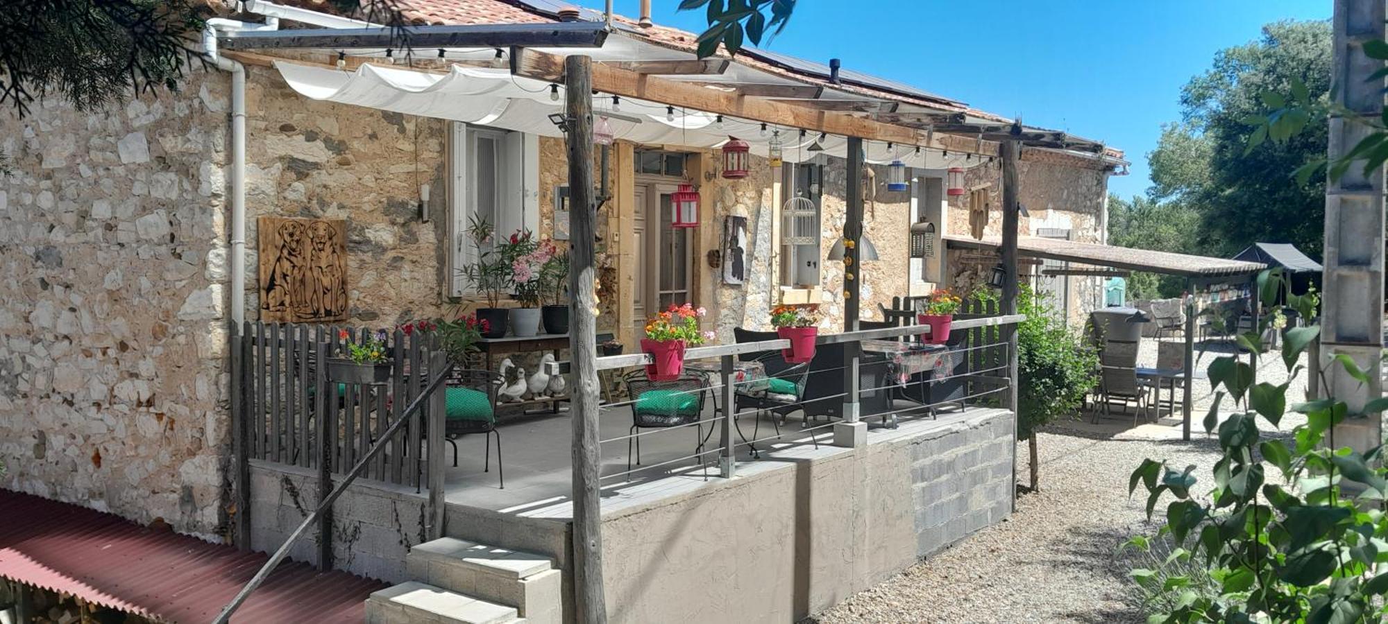 Sur La Bonnefooi Panzió Prades-sur-Vernazobre Kültér fotó